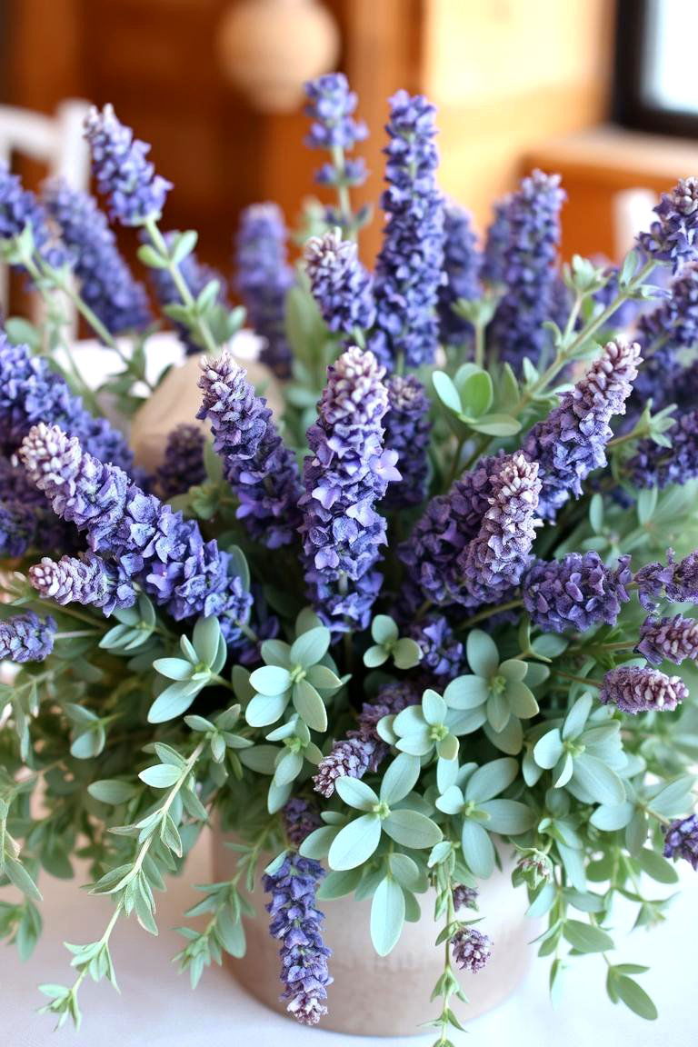 Eucalyptus and Lavender Combo - 24 Eucalyptus Wedding Centerpieces