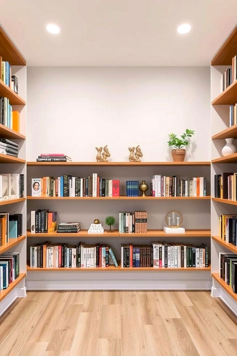 Evenly Distributed Shelving - 24 Symmetrical Living Room Ideas