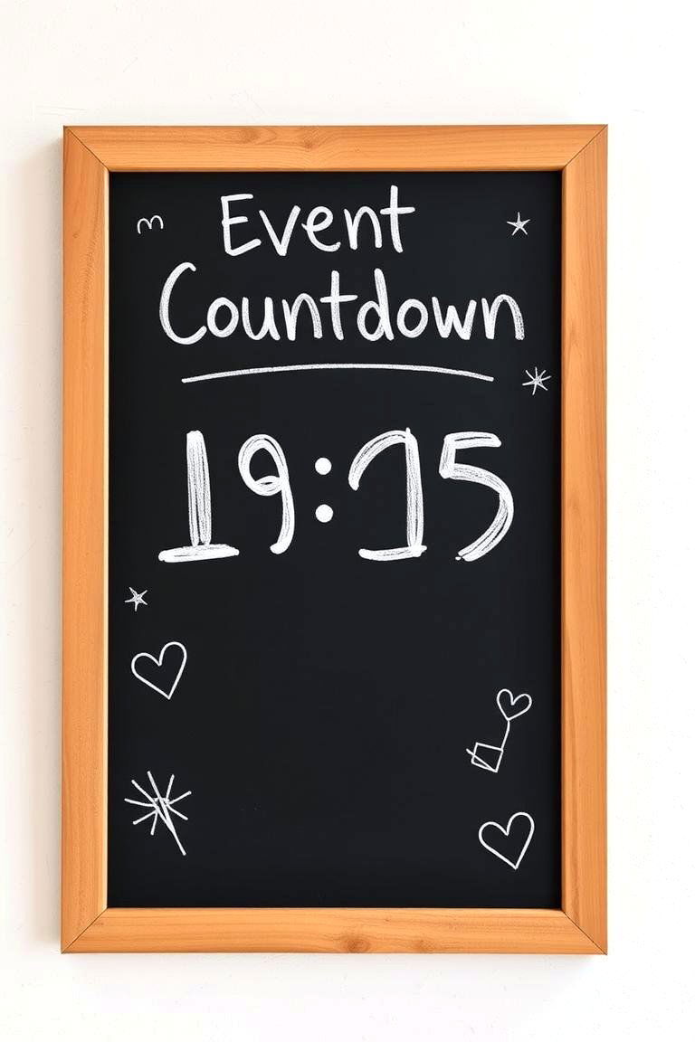 Event Countdown and Reminders - 24 Chalkboard Ideas