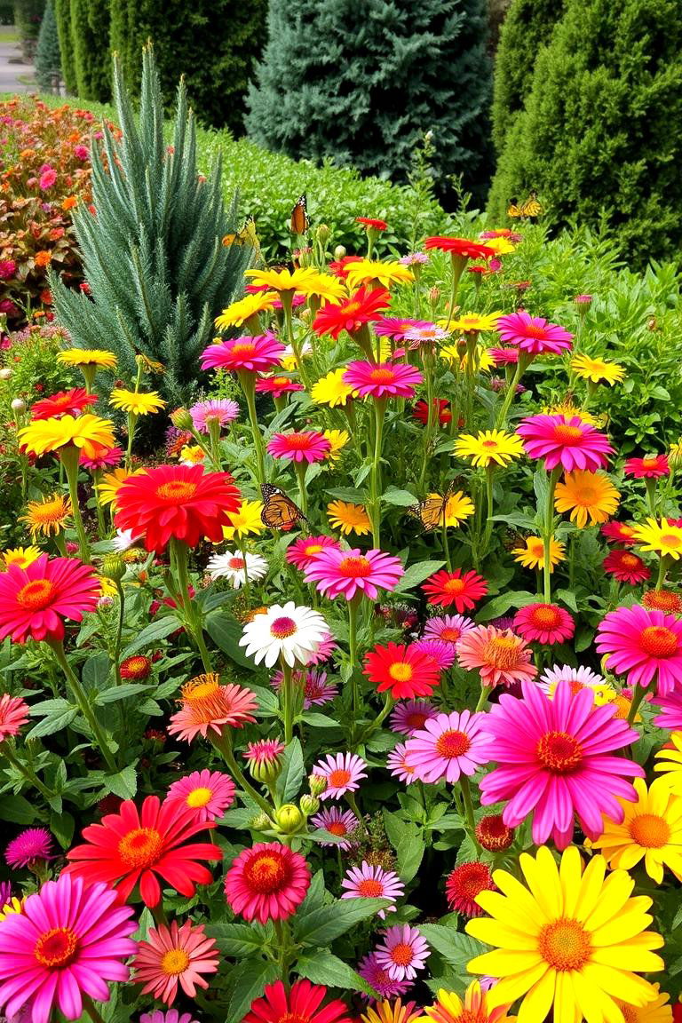 Evergreen Butterfly Garden - 24 Front Yard Evergreen Landscaping Ideas