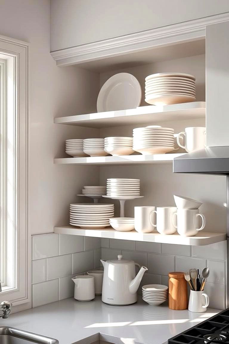 Everyday Elegance Displaying Your Dishes - 24 Open Shelving Kitchen Ideas
