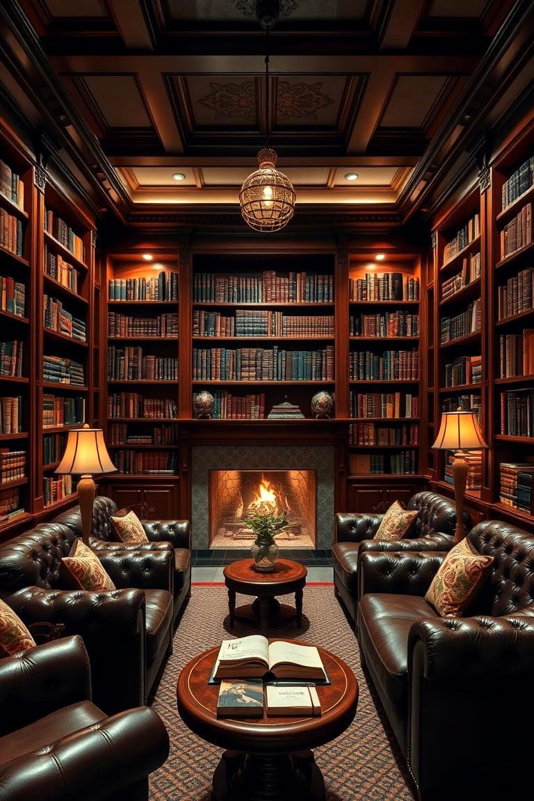 Exclusive Library Den - 24 Luxury Man Cave Ideas