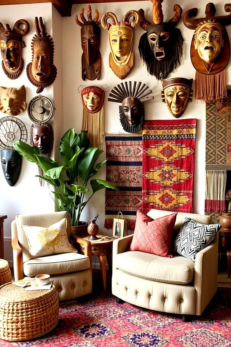 Exotic Global Accessories - 24 Colorful Boho Bedroom Ideas