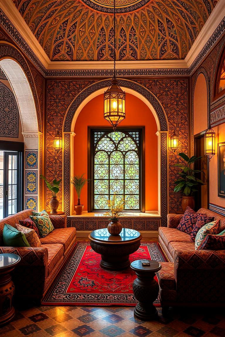 Exotic Moroccan Mosaic Accents - 24 Bohemian Moroccan Living Room Ideas