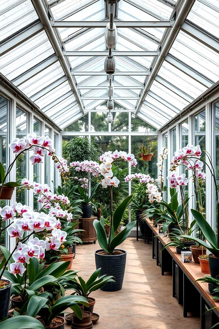 Exotic Orchid Showcase Greenhouse - 24 Greenhouse Room Ideas