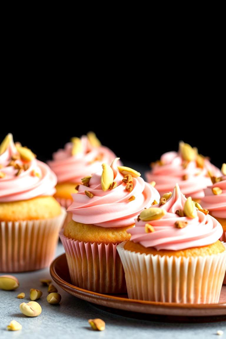 Exotic Pistachio Rose Delight - 24 Wedding Cupcake Ideas