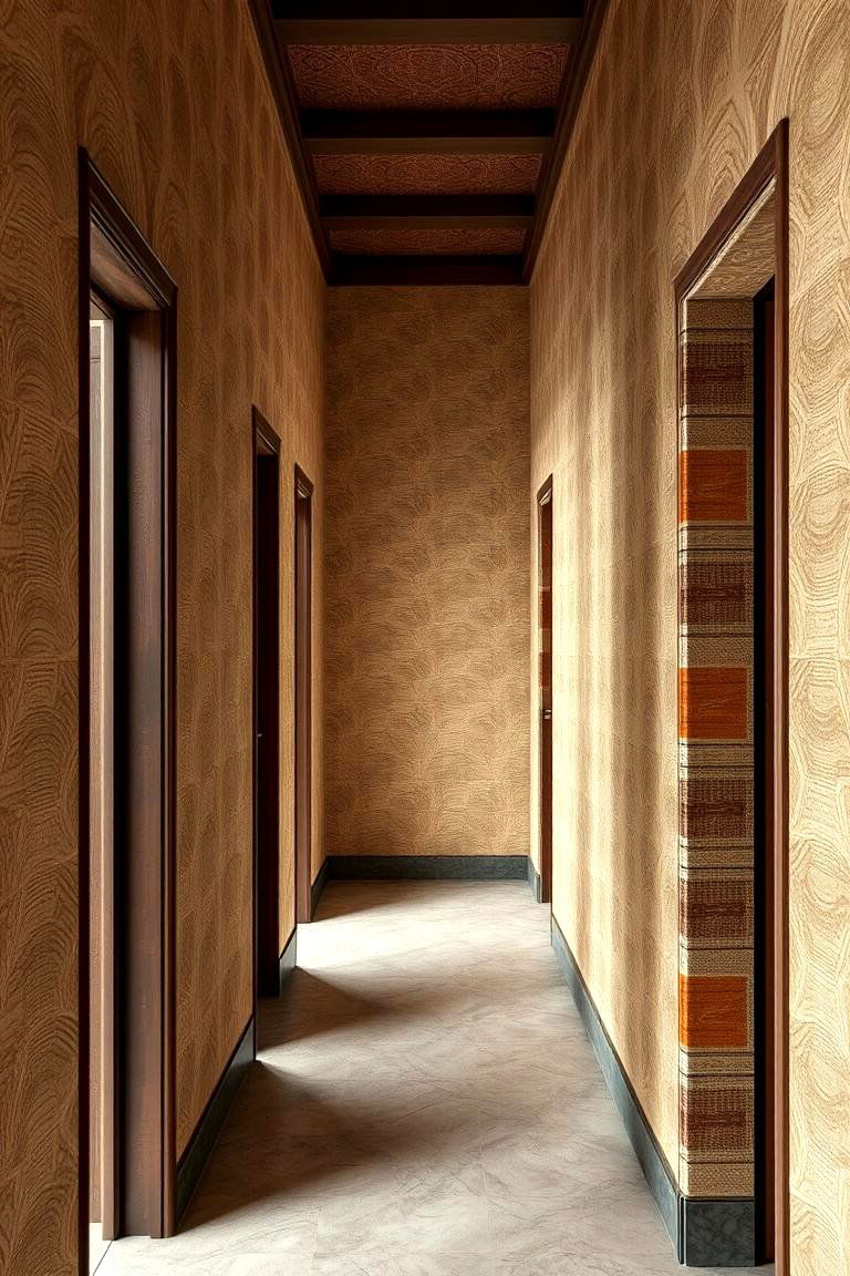 Exotic Woven Wallpapers - 24 Boho Hallway Ideas