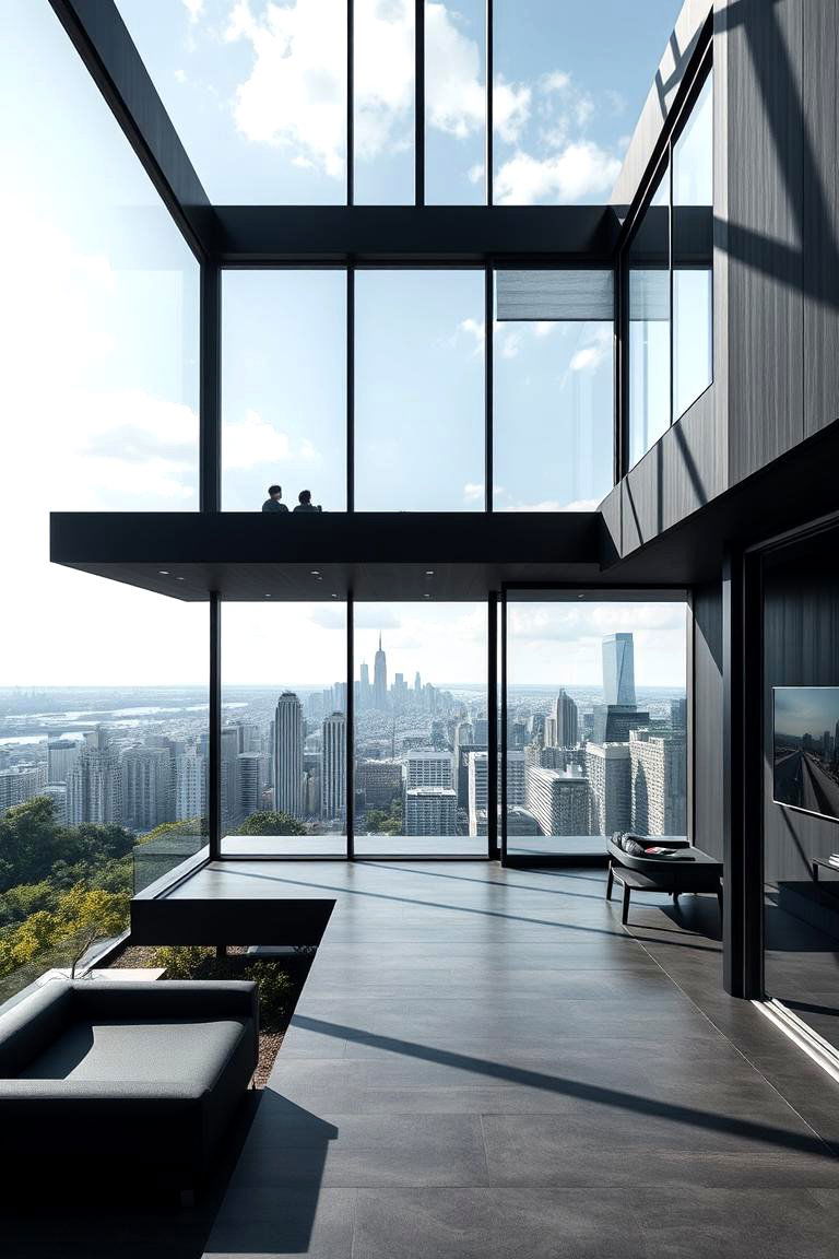 Expansive Glass Features - 24 Modern Black Houses