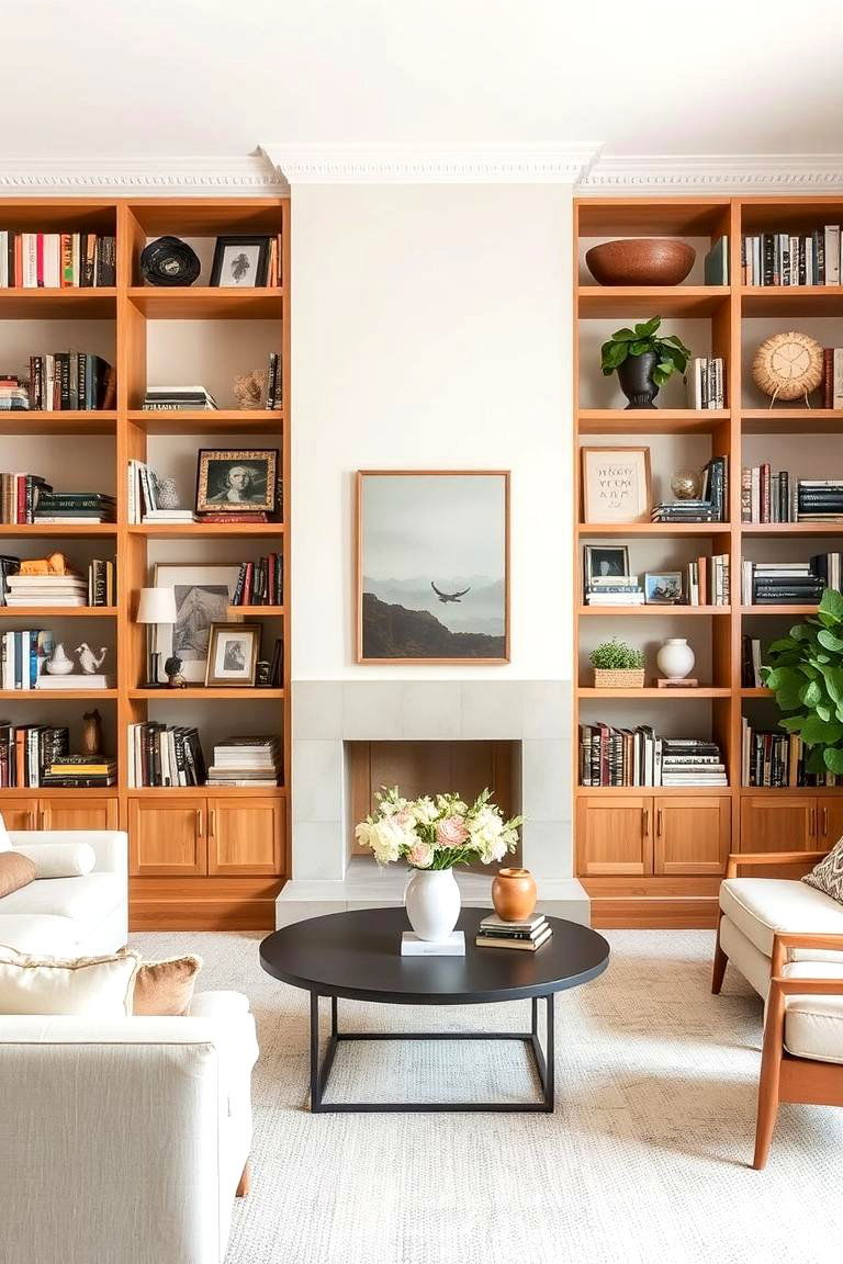 Experimenting with Open Shelving - 24 Living Room Design Ideas