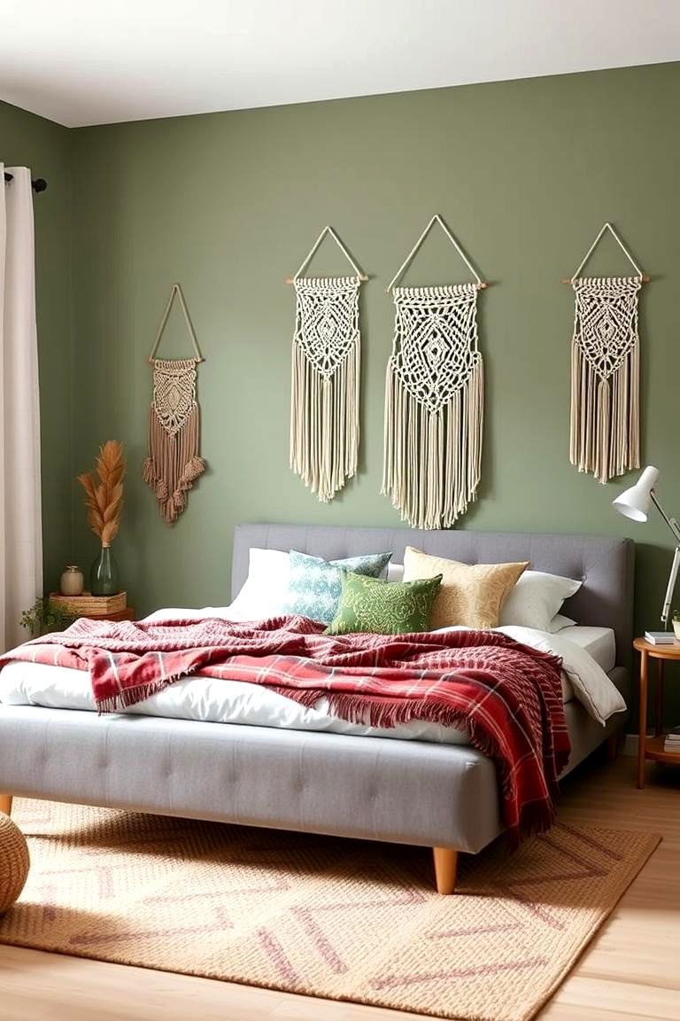 Explore Bohemian Flair - 24 Sage Green and Grey Bedroom Ideas