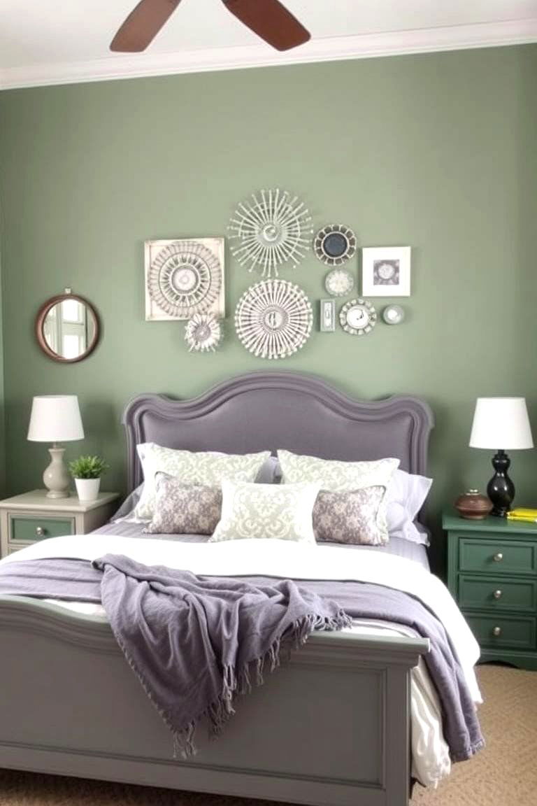 Explore DIY Decor - 24 Sage Green and Grey Bedroom Ideas