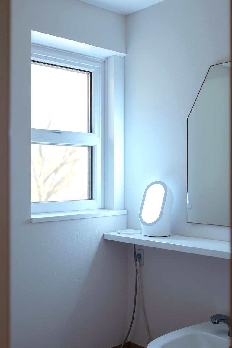Explore Light Therapy Lamps - 24 Windowless Bathroom Ideas