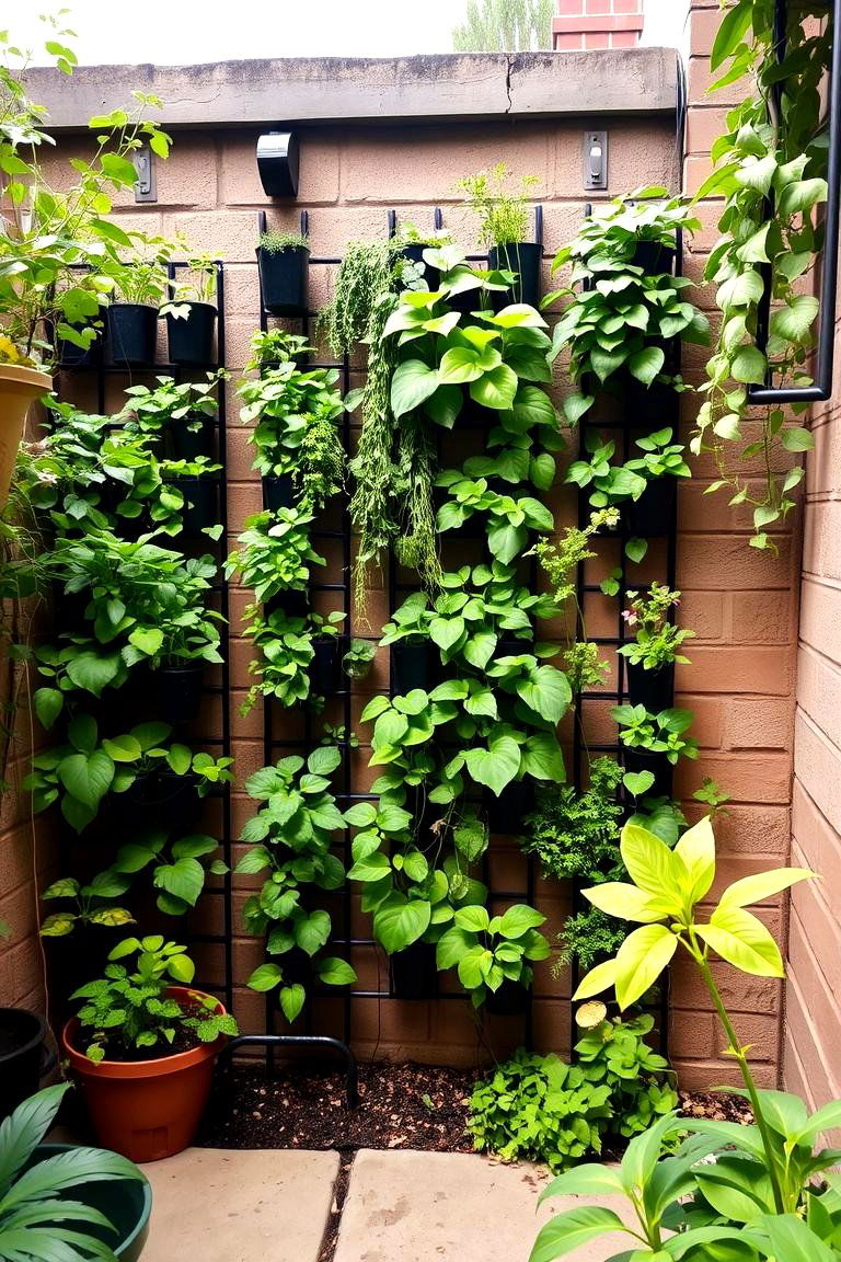 Explore the Space Saving Potential of a Vertical Garden - 24 Low Maintenance Backyard Landscaping Ideas