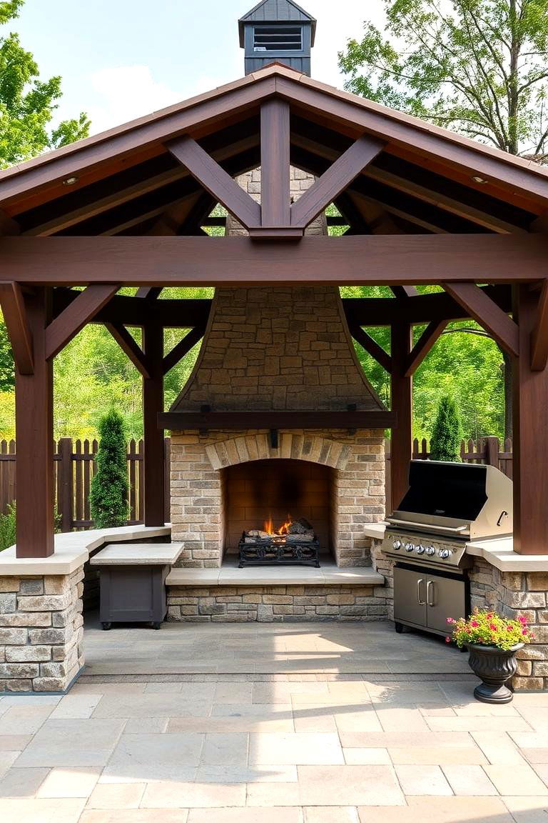 Exploring Outdoor Cooking and Entertaining Options - 24 Gazebo With Fireplace