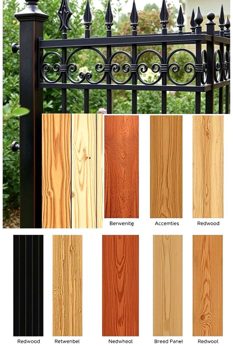 Exploring Various Material Options for Customization - 24 Metal and Wood Fence