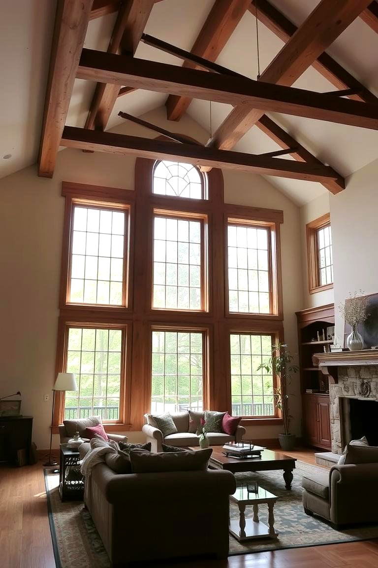 Exposed Beam Window Trim - 24 Farmhouse Interior Window Trim Ideas