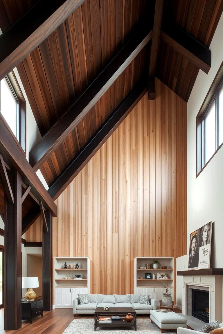 Exposed Beam Wood Plank Ceiling - 24 Wood Plank Ceiling Ideas