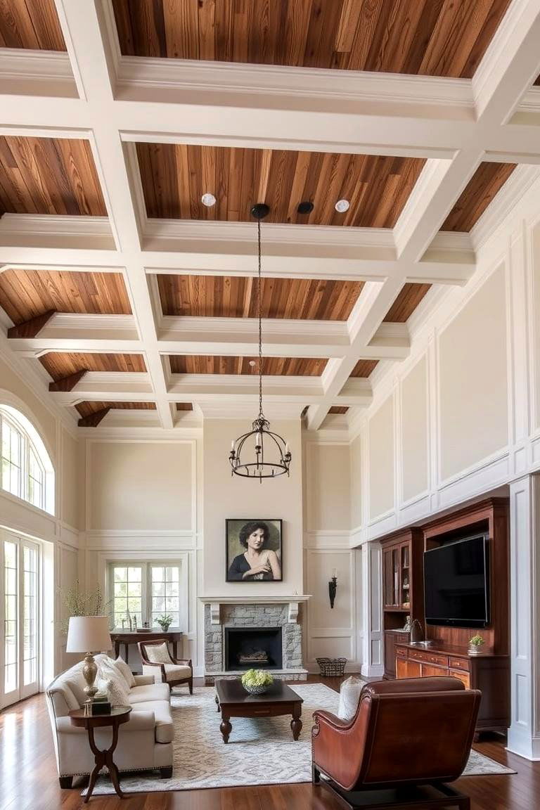 Exposed Beam and Molding Combination - 24 Crown Molding Ideas