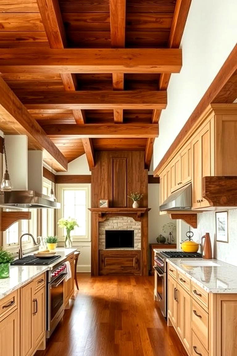 Exposed Beams Detailing - 24 Craftsman Kitchen Ideas