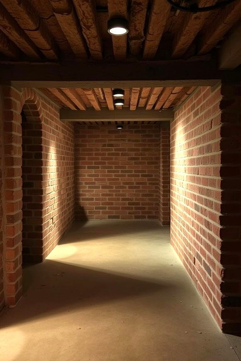 Exposed Brick Accent Walls - 24 Basement Wall Ideas