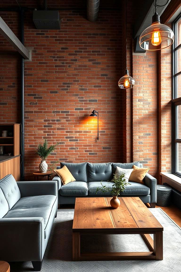 Exposed Brick Charm - 24 Loft-style Living Room Ideas