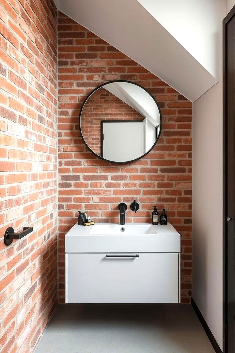 Exposed Brick Wall - 24 Western Bathroom Ideas
