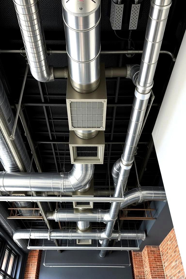 Exposed Ductwork Ceiling Stylized - 24 Pop Ceiling Design Ideas