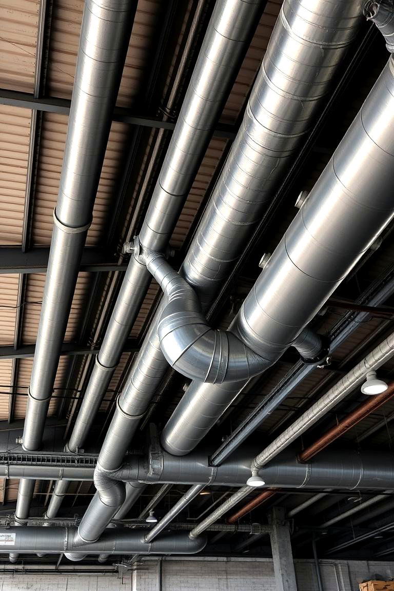 Exposed Pipes and Ductwork - 24 Industrial Decor Ideas