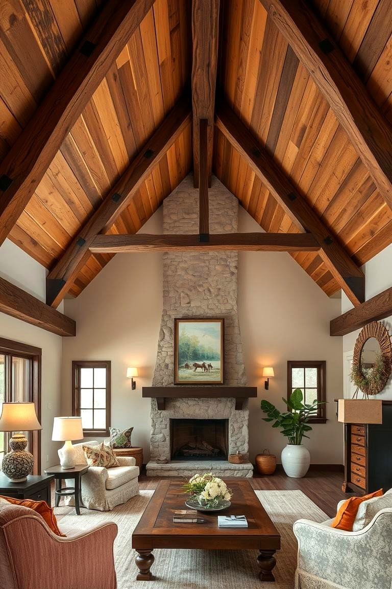 Exposed Wooden Beam Vault - 24 Vaulted Ceiling Ideas