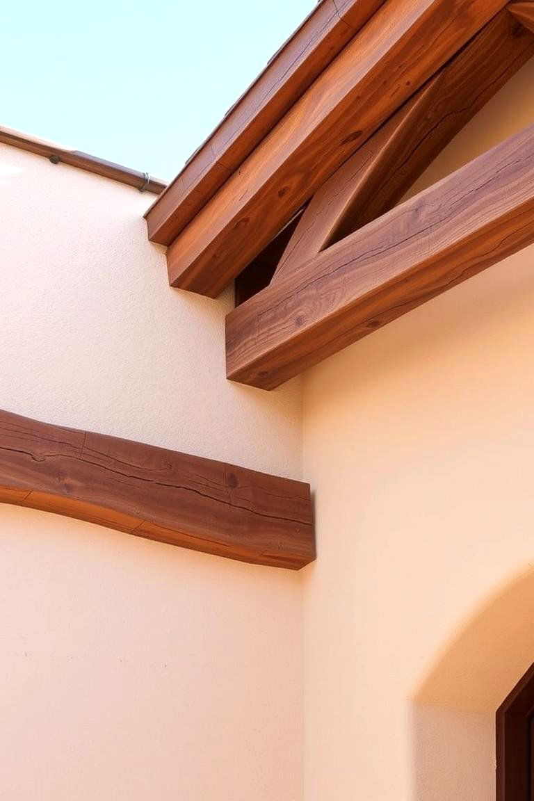 Exposed Wooden Beams - 24 spanish bungalow exterior ideas