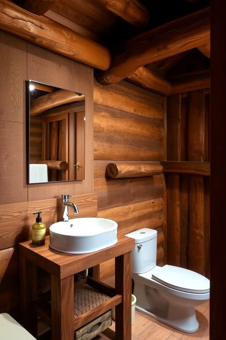 Exposed Wooden Beams - 24 Spanish Style Bathroom Ideas