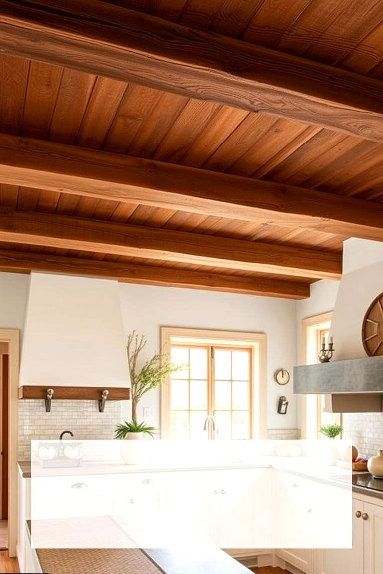 Exposed Wooden Beams - 24 Mediterranean Kitchen Ideas