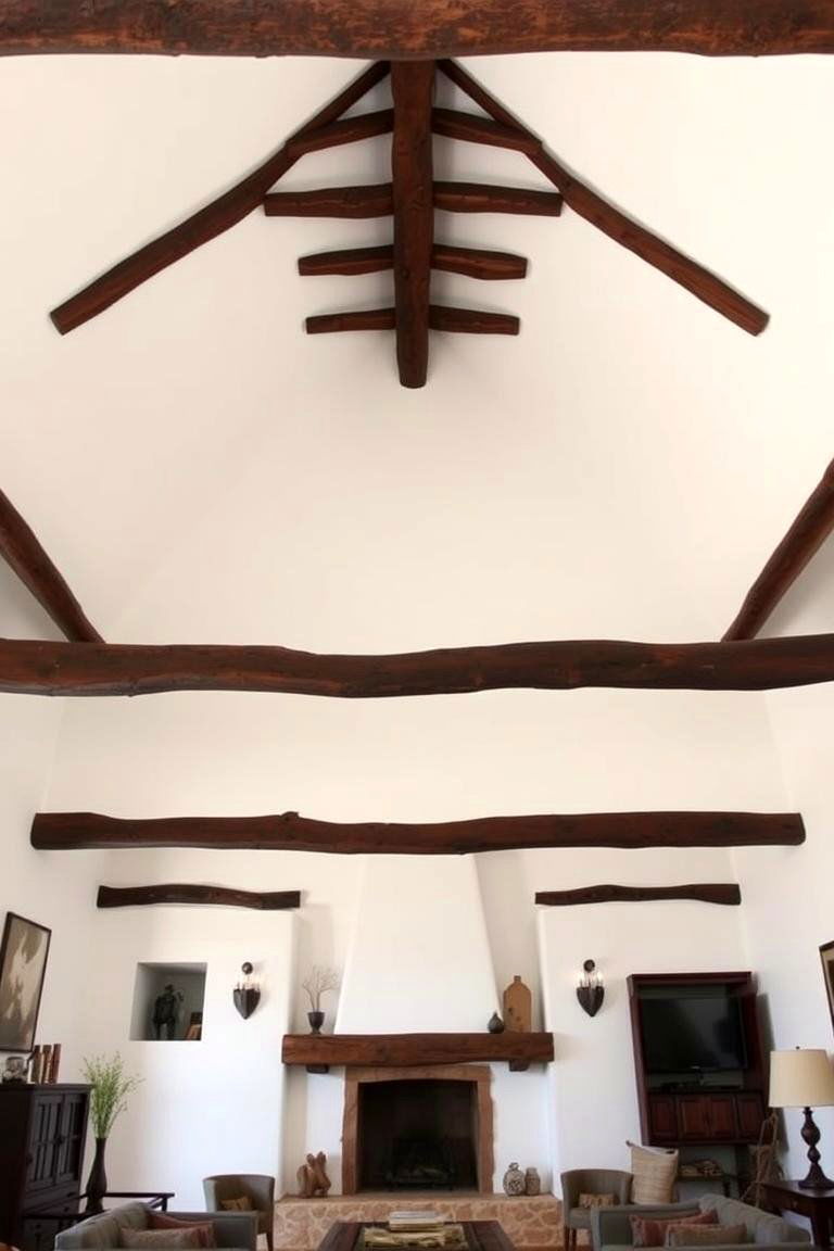 Exposed Wooden Beams - 24 Mexican Style House Design Ideas