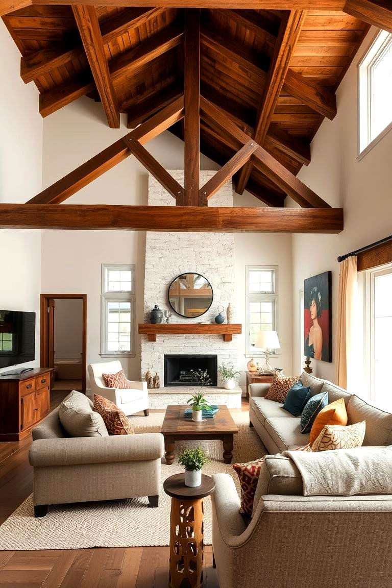 Exposed Wooden Beams - 24 Modern Cape Cod House Ideas