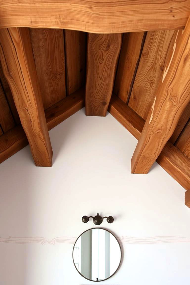 Exposed Wooden Beams - 24 Rustic Bathroom Ideas