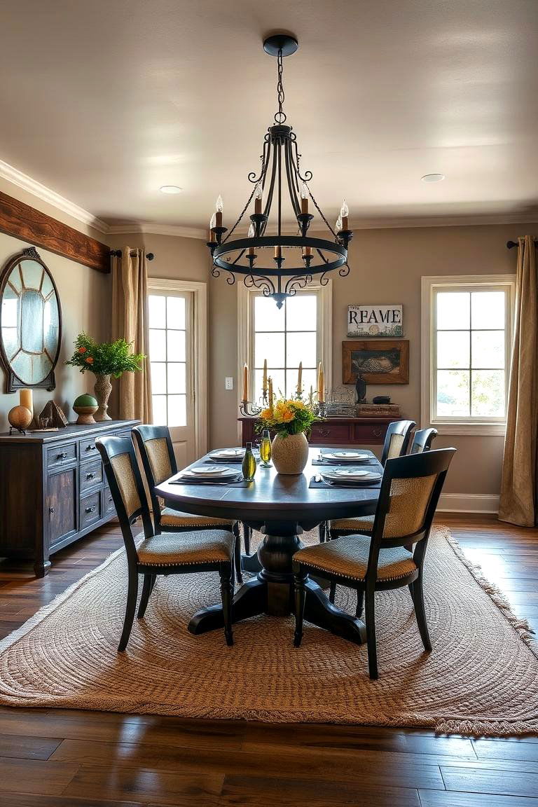 Exposed Wooden Beams for Architectural Interest - 24 Rustic Dining Room Ideas