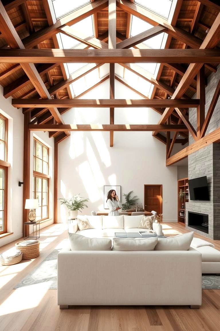 Exposed Wooden Beams - 24 French Country Living Room Ideas