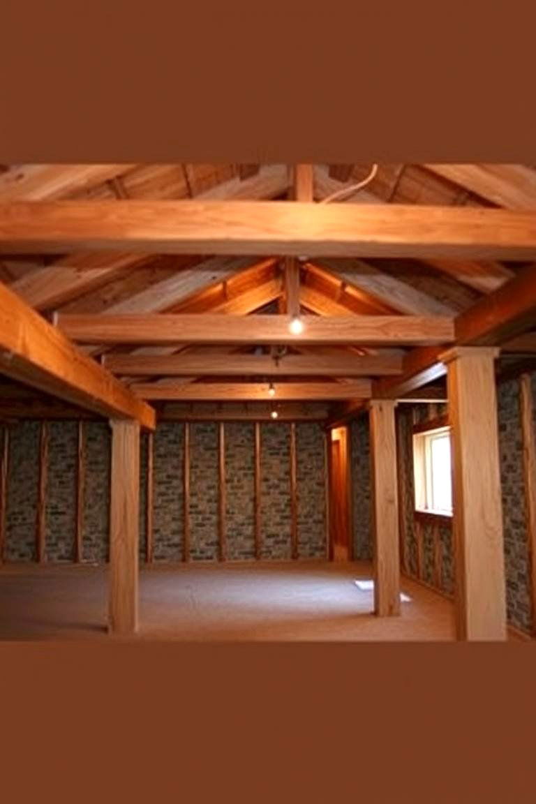 Exposed Wooden Rafters - 24 Exposed Basement Ceiling Ideas