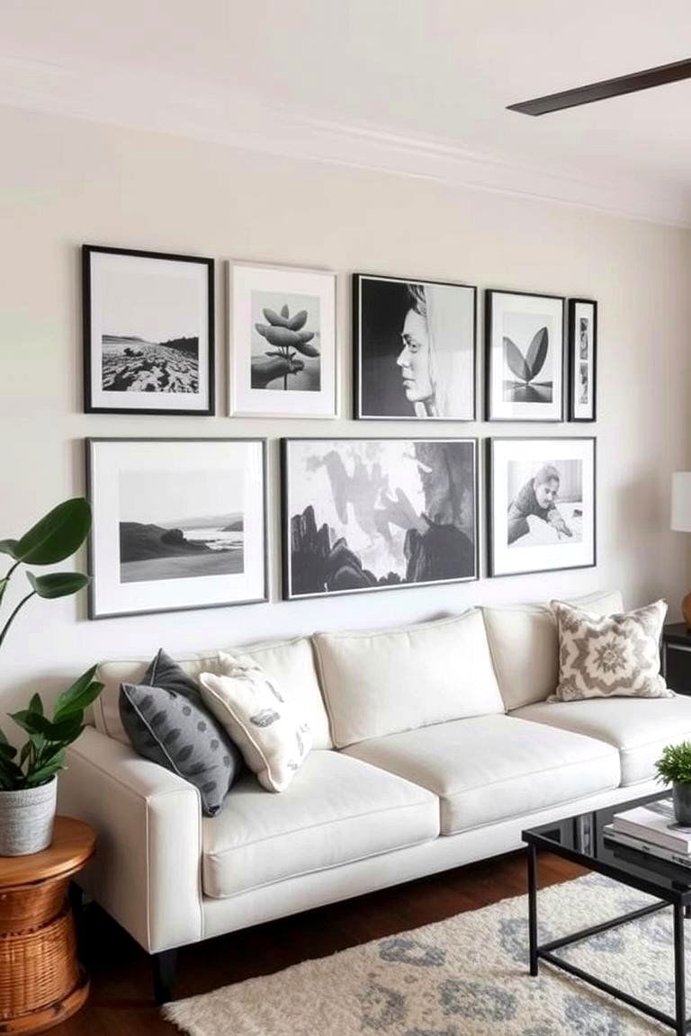 Expressing Yourself with Gray Wall Art - 24 Gray Living Room Ideas