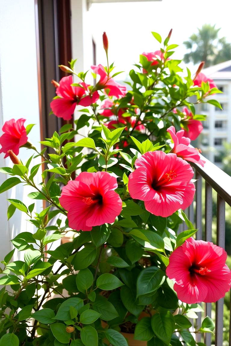 Exquisite Hibiscus - 24 Flowering Plants for Balcony