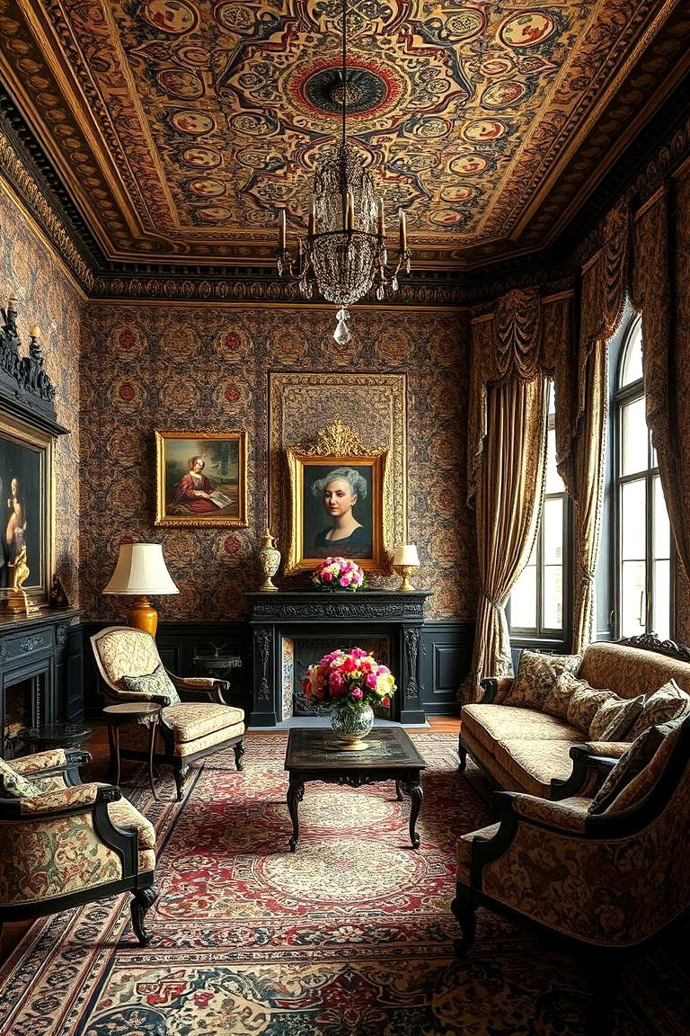 Exquisite Intricate Patterns - 24 Victorian Living Room Ideas