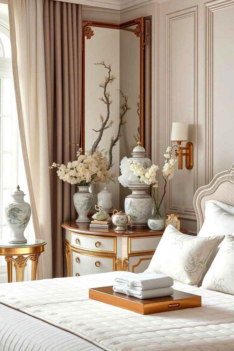 Exquisite Porcelain Decor Touches - 24 Grandmillennial Style Bedroom Ideas
