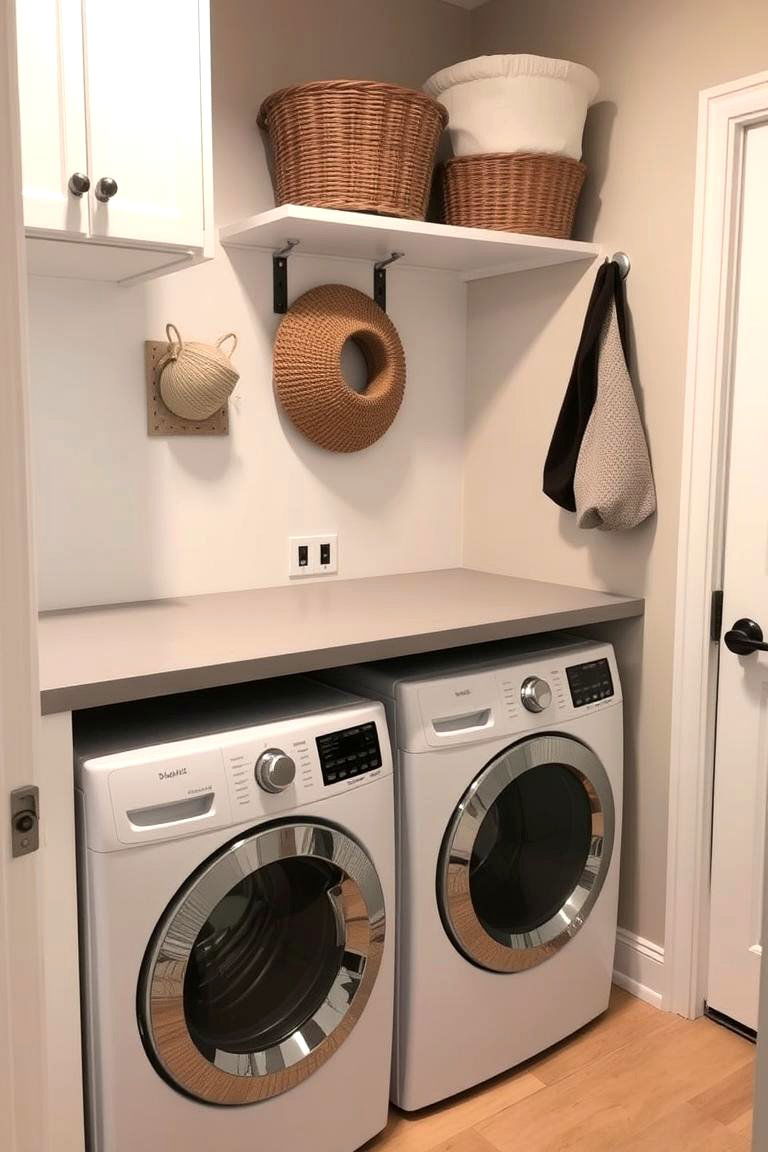 Extend Countertop Space Over WasherDryer - 24 Mudroom Laundry Room Ideas