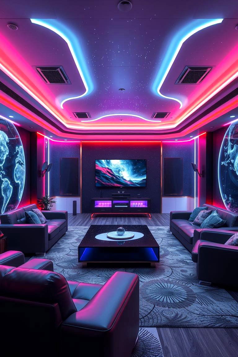 Extraterrestrial Entertainment Hub - 24 Space-themed Room Ideas