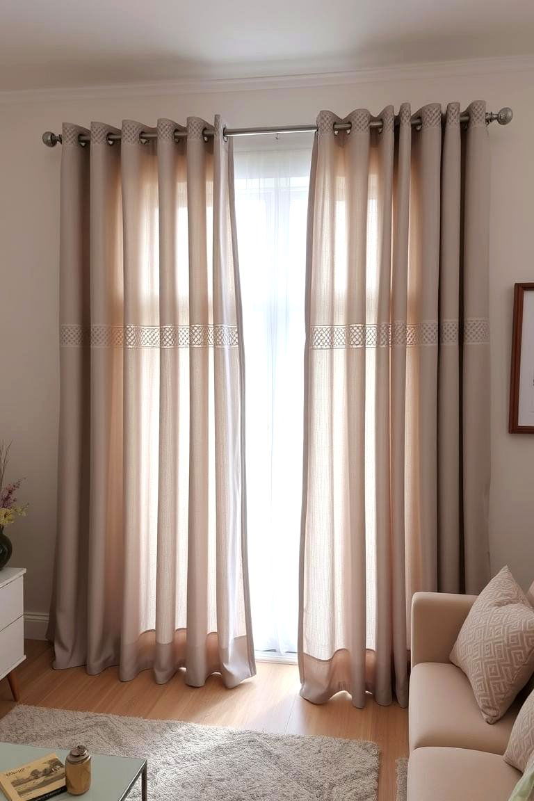 Eyelet Curtains for a Contemporary Vibe - 24 Sliding Door Curtain Ideas