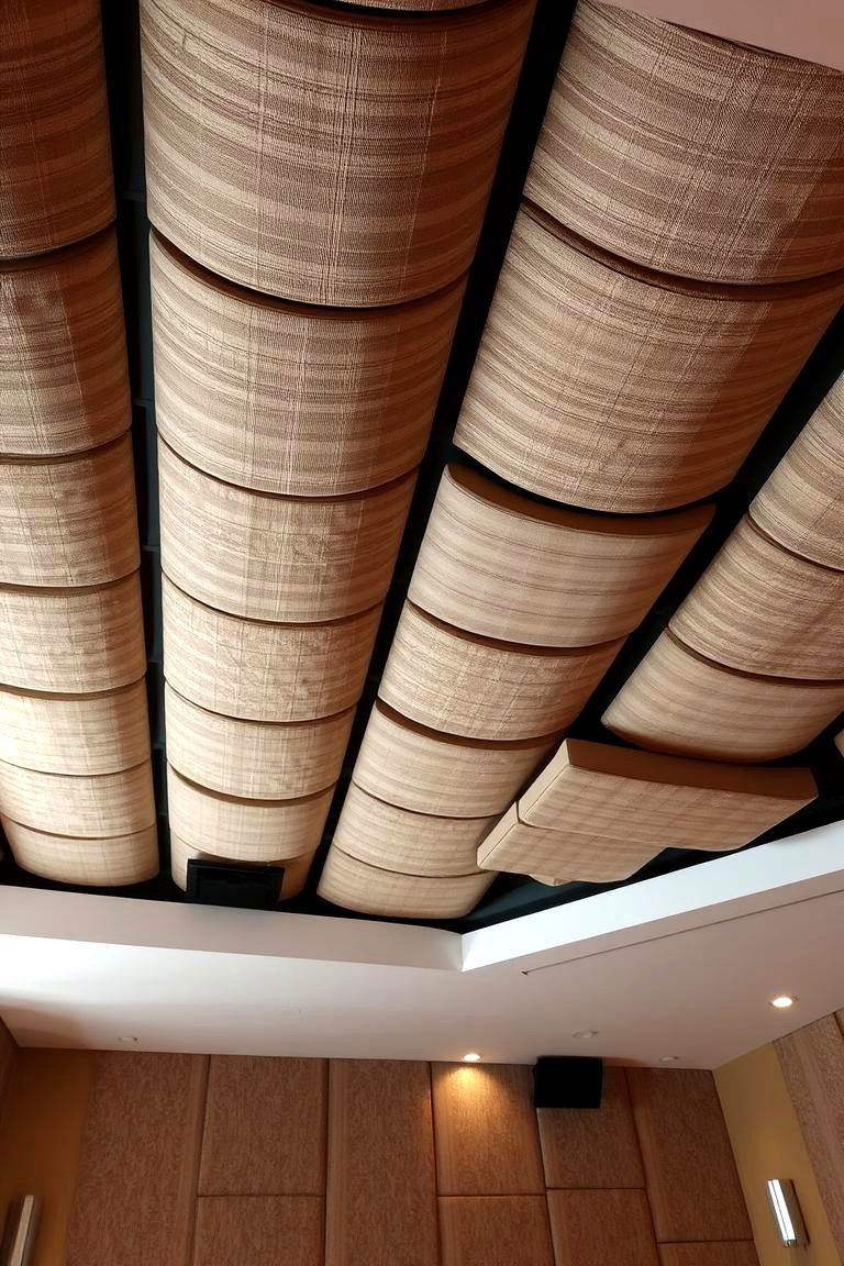 Fabric Acoustic Panels - 24 Cheap Ceiling Ideas