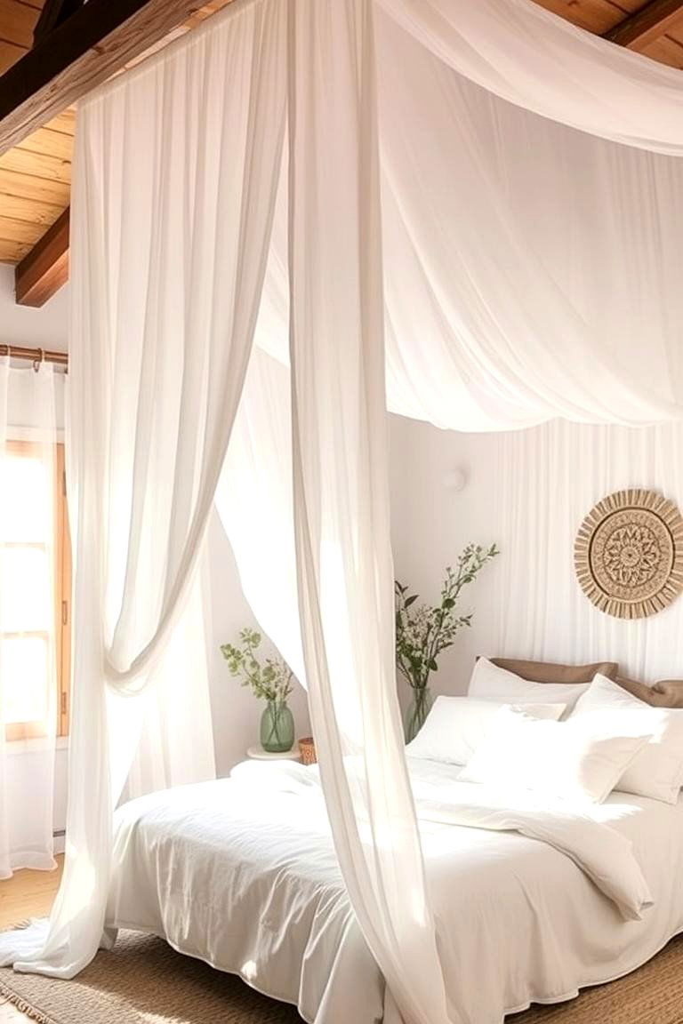 Fabric Drape Ceiling - 24 Rustic Ceiling Ideas