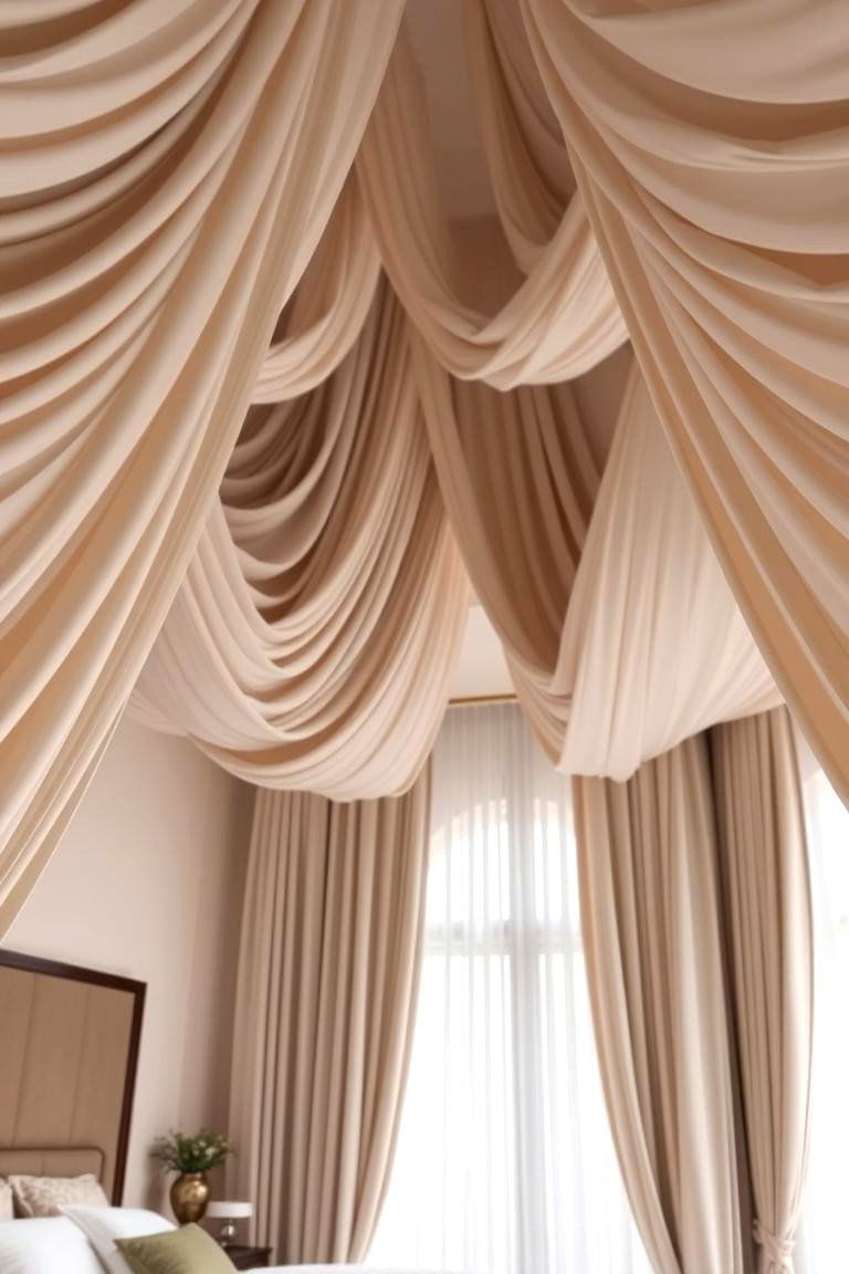 Fabric Drapes - 24 Accent Ceiling Ideas