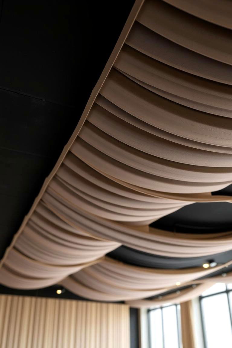 Fabric Panel Black Ceiling - 24 black ceiling ideas