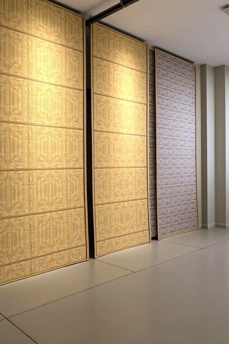 Fabric Panel Elegance - 24 Garage Wall Ideas